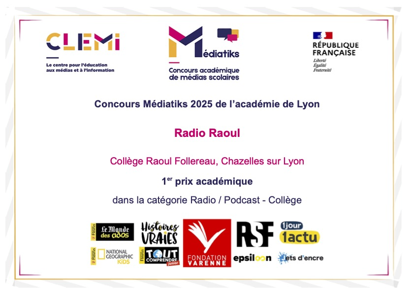 Visuel : 1er prix acadmique pour notre Chorale!